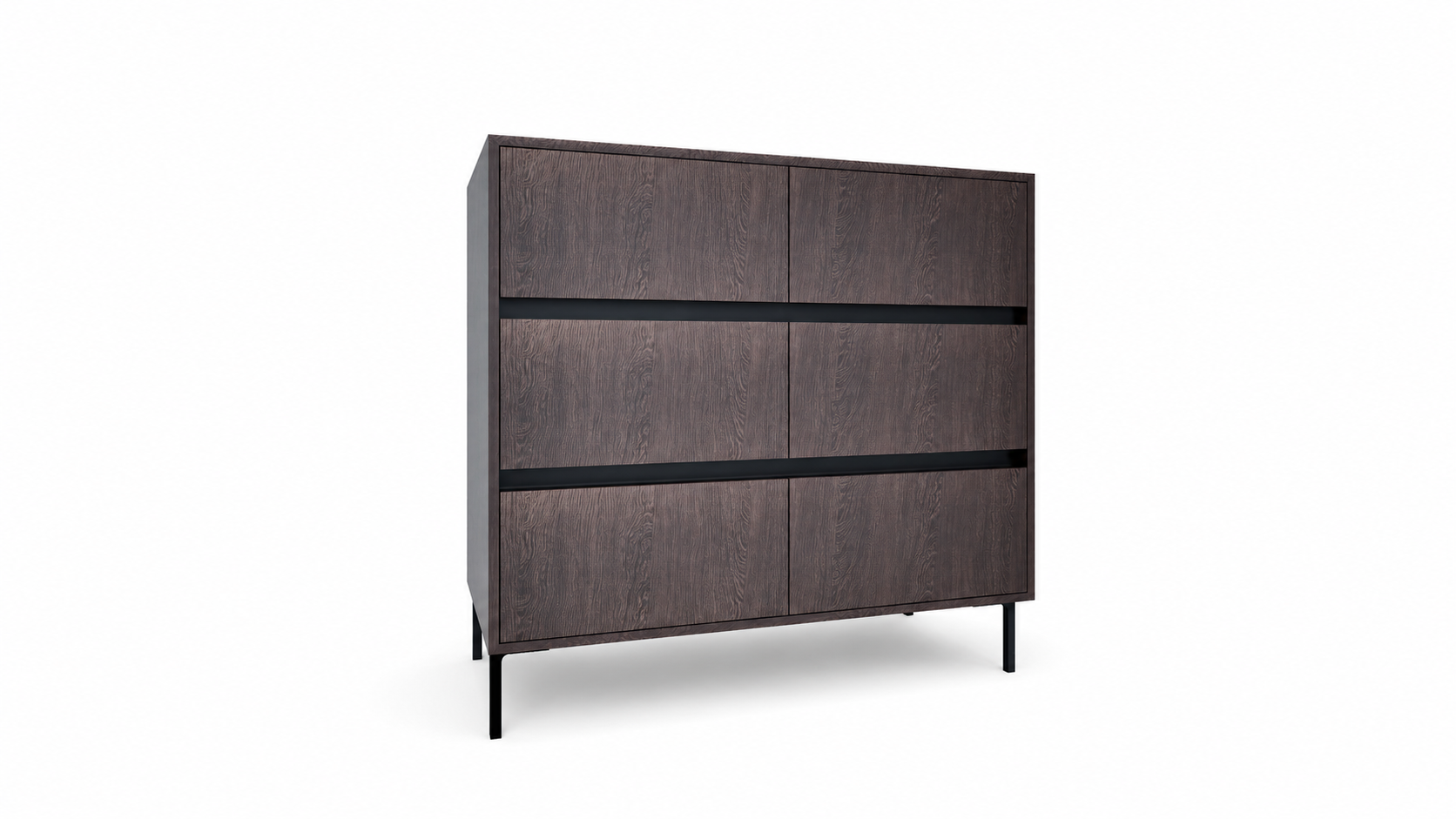 Dark Oak 6-Drawer Chest